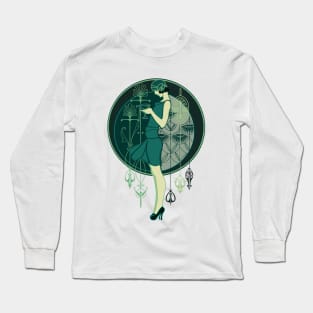 Art Deco Lady Long Sleeve T-Shirt